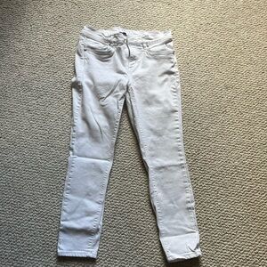 Summer white skinny jeans
